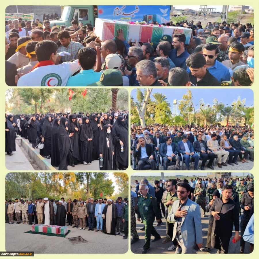 پیکر مطهر شهید گمنام در دانشکده فنی و حرفه ای میناب تشییع و تدفین گردید 2