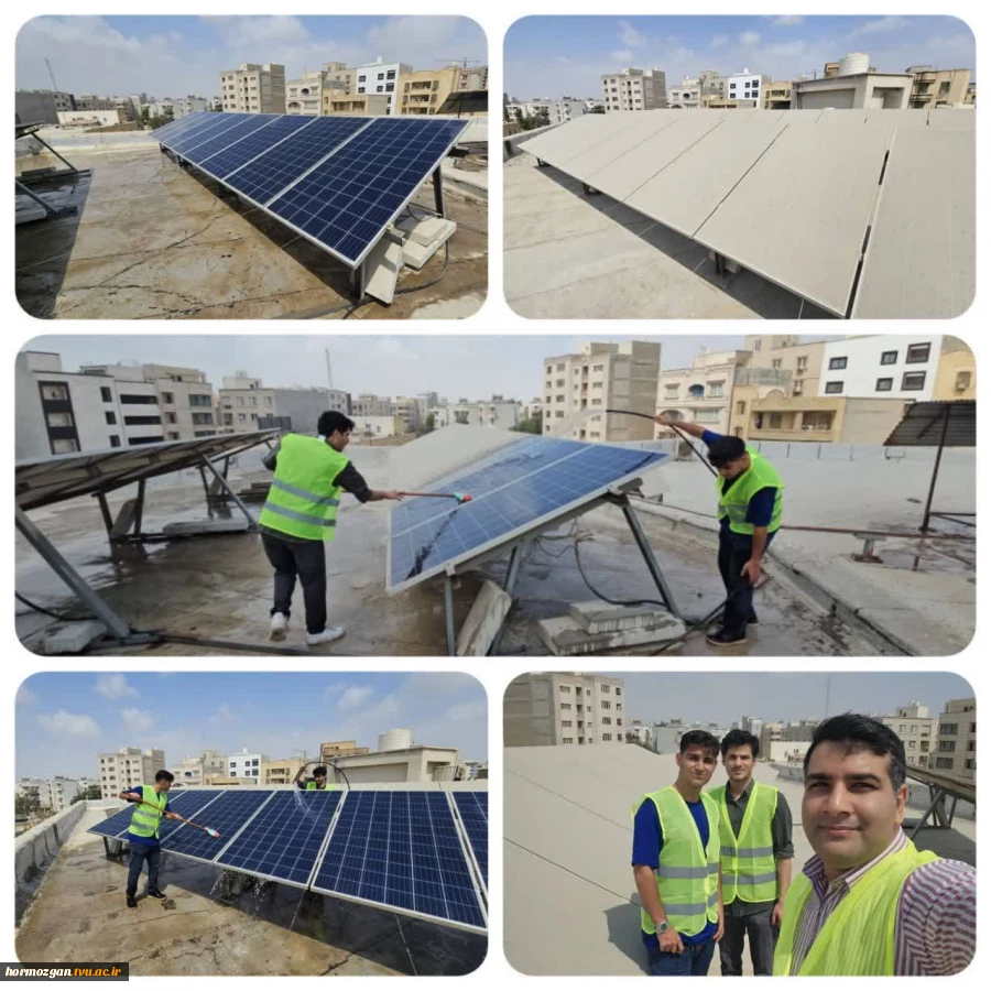 آماده سازی سلول های خورشیدی خوابگاه آموزشکده دختران بندرعباس در شروع سال تحصیلی 2